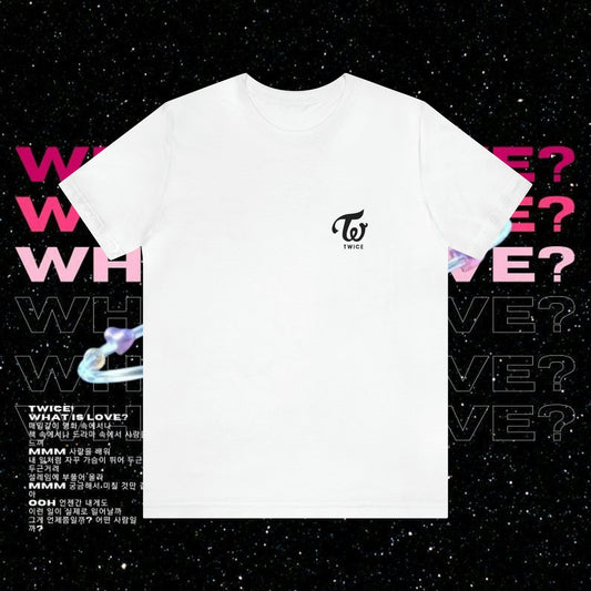 "What is love?" Unisex Jersey Short Sleeve Tee (USA)